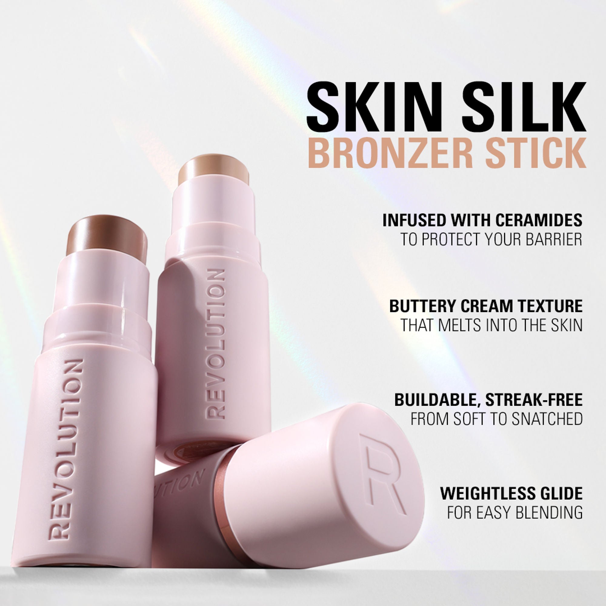 Makeup Revolution Skin Silk Bronzer Stick - Tan Caramel