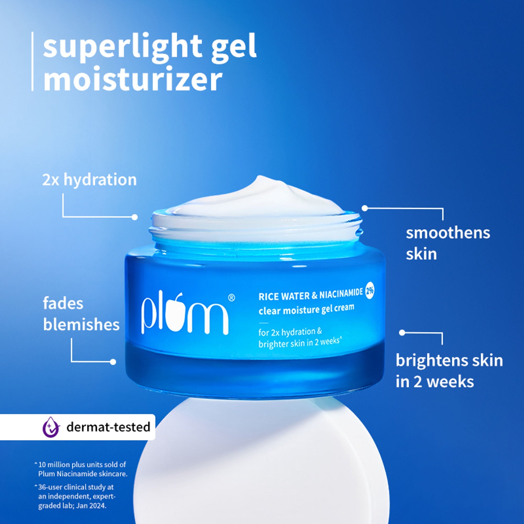 Plum 2% Niacinamide & Rice Water Daily Brightening Gel Cream