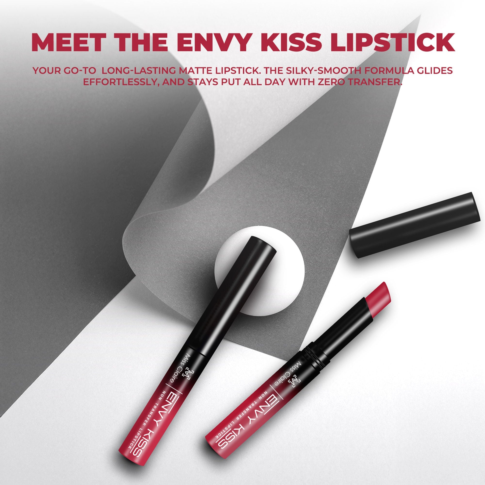 Miss Claire Envy Kiss Non Transfer Lipstick - 06 Pink Crush