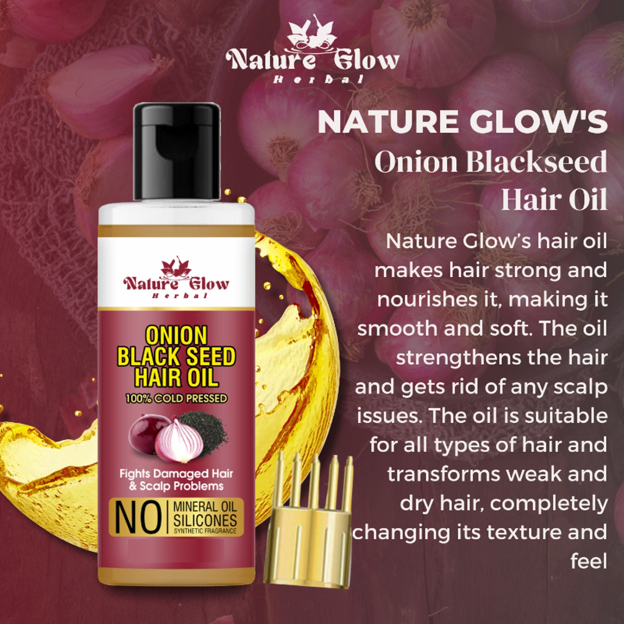Nature Glow Herbal Onion Black Seed Hair Oil