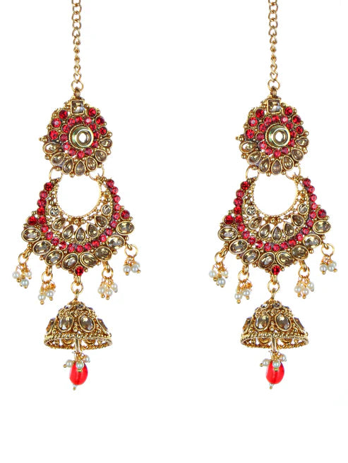 Tehzeeb Creation Traditional Stone Bridal Set 7 Pcs. For Girls & Women THZ399