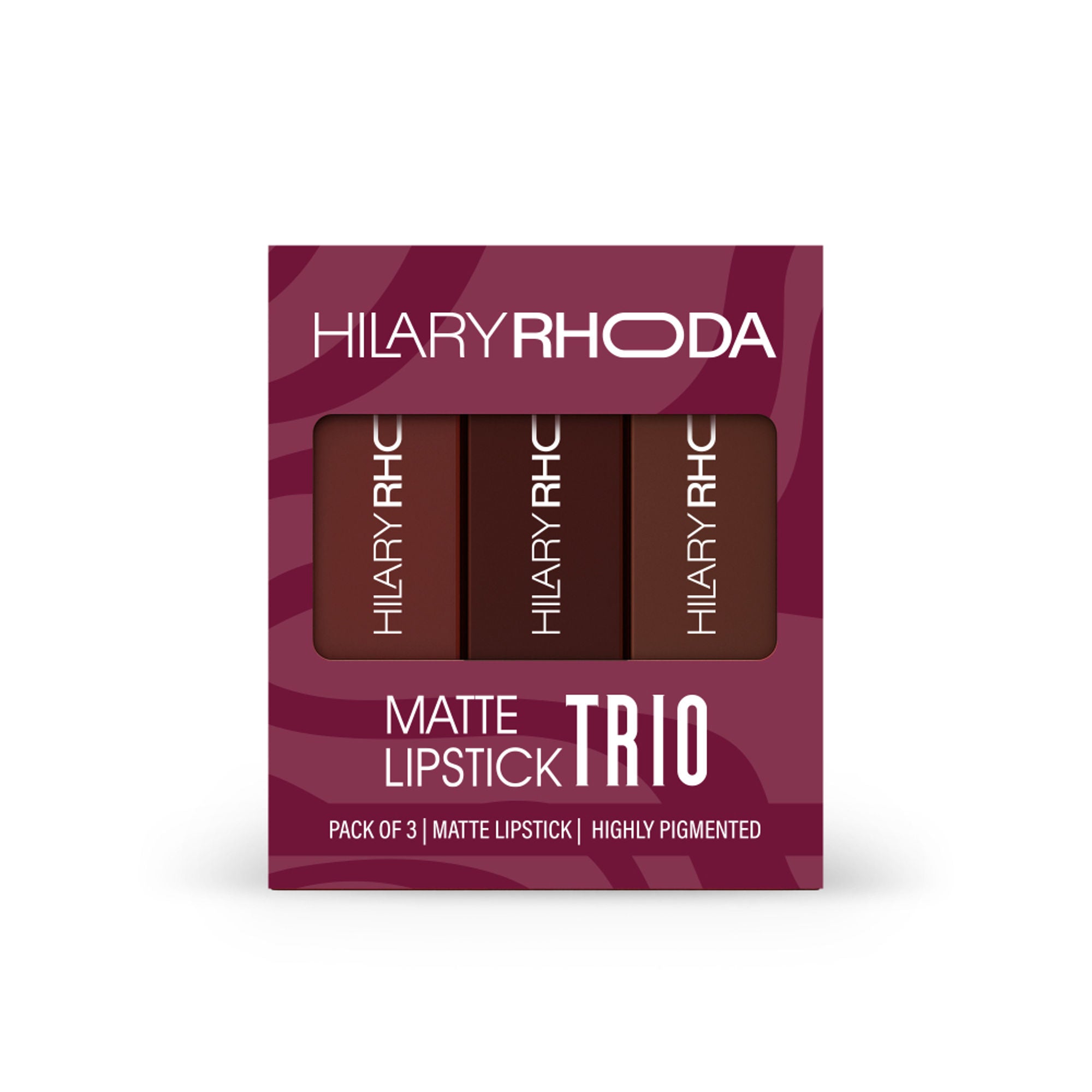 Hilary Rhoda Matte Lipstick Pack Of 3 - Mauve-Lous Trio 03