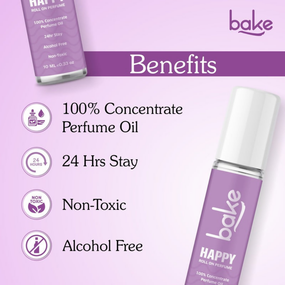 Bake Happy 100% Concentrated Perfume Oil Roll on Fragrance For Men & Women - Black Currant