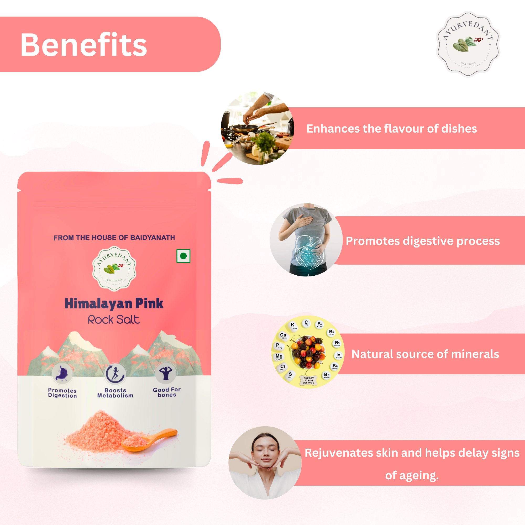 Ayurvedant Himalayan Pink Rock Salt - Image 2
