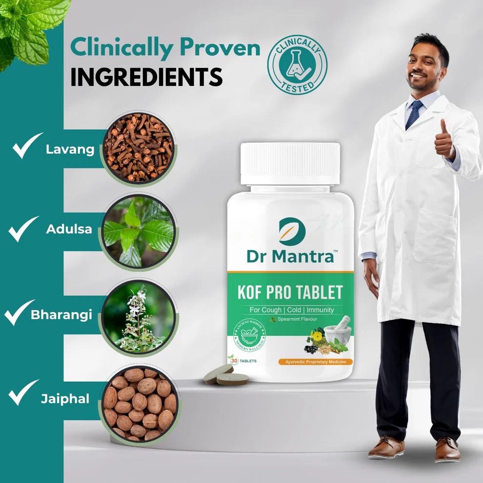 Dr Mantra Calci Pro Tablets for Cough & Cold Relief| 30 Tablets