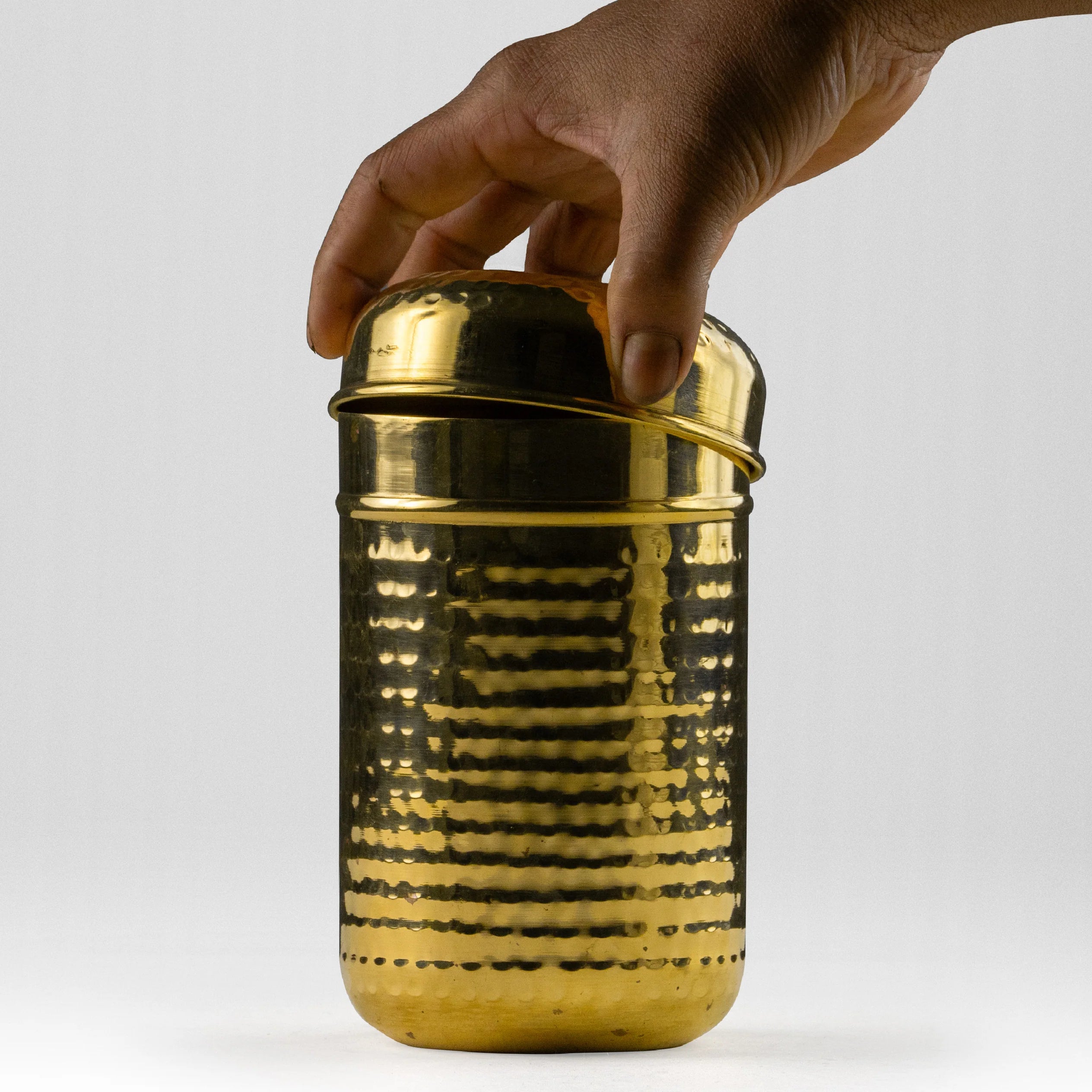 Health Smith Brass Dabba for Storage | Pure Brass Jar/Container | Multipurpose Dabba (Small)