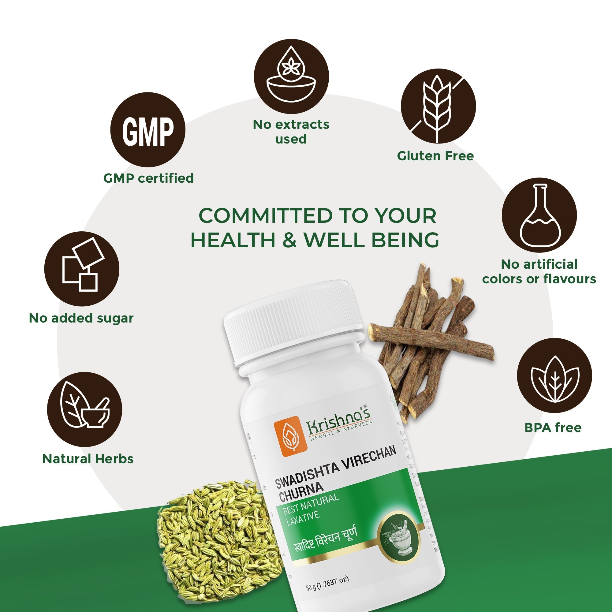 Krishna'S Herbal & Ayurveda Swadishta Virechan Churna