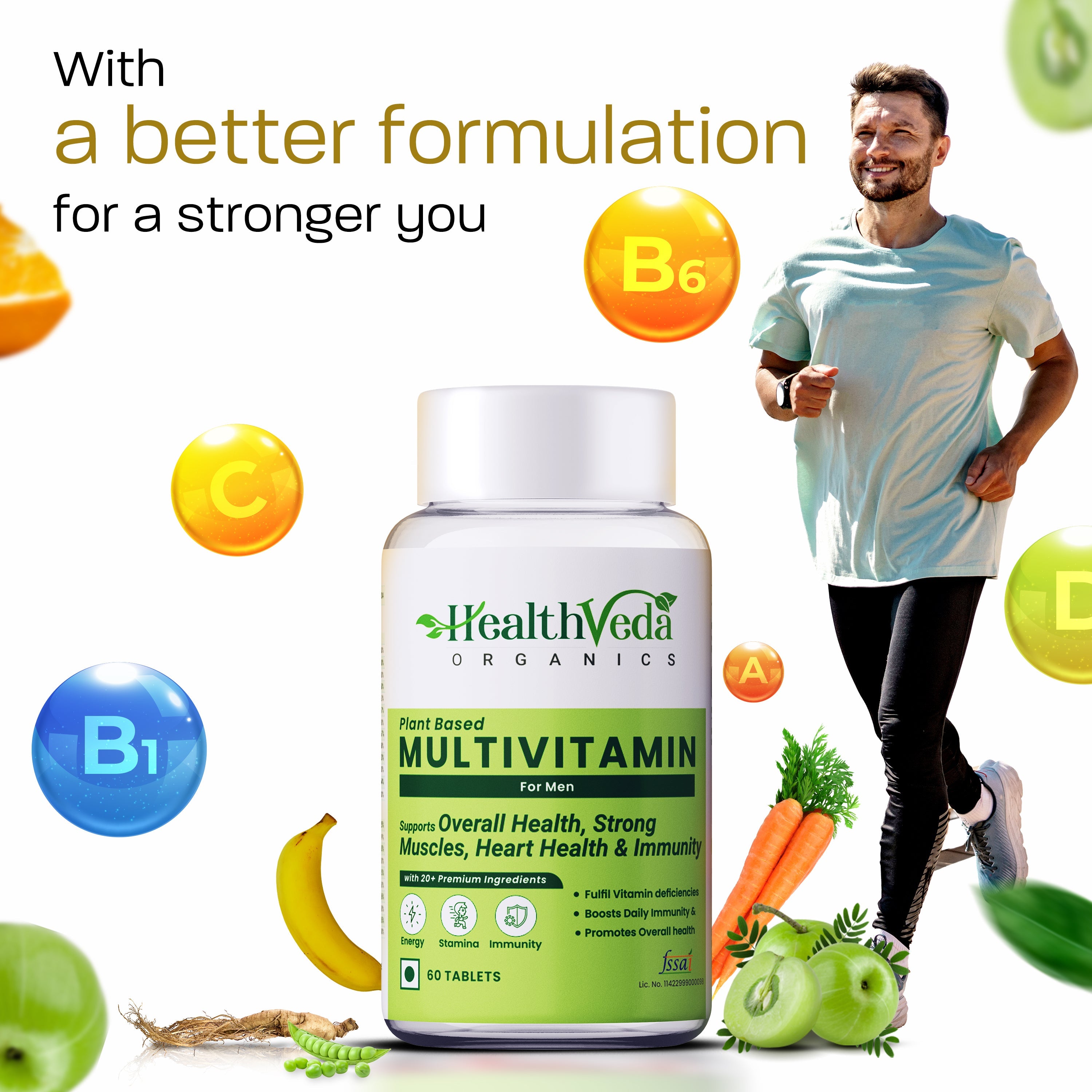 Health Veda Organics Multivitamin for Men Tablets