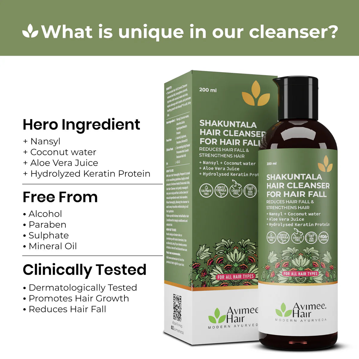 Avimee herbal Shakuntala Hair Fall Control Hair Cleanser