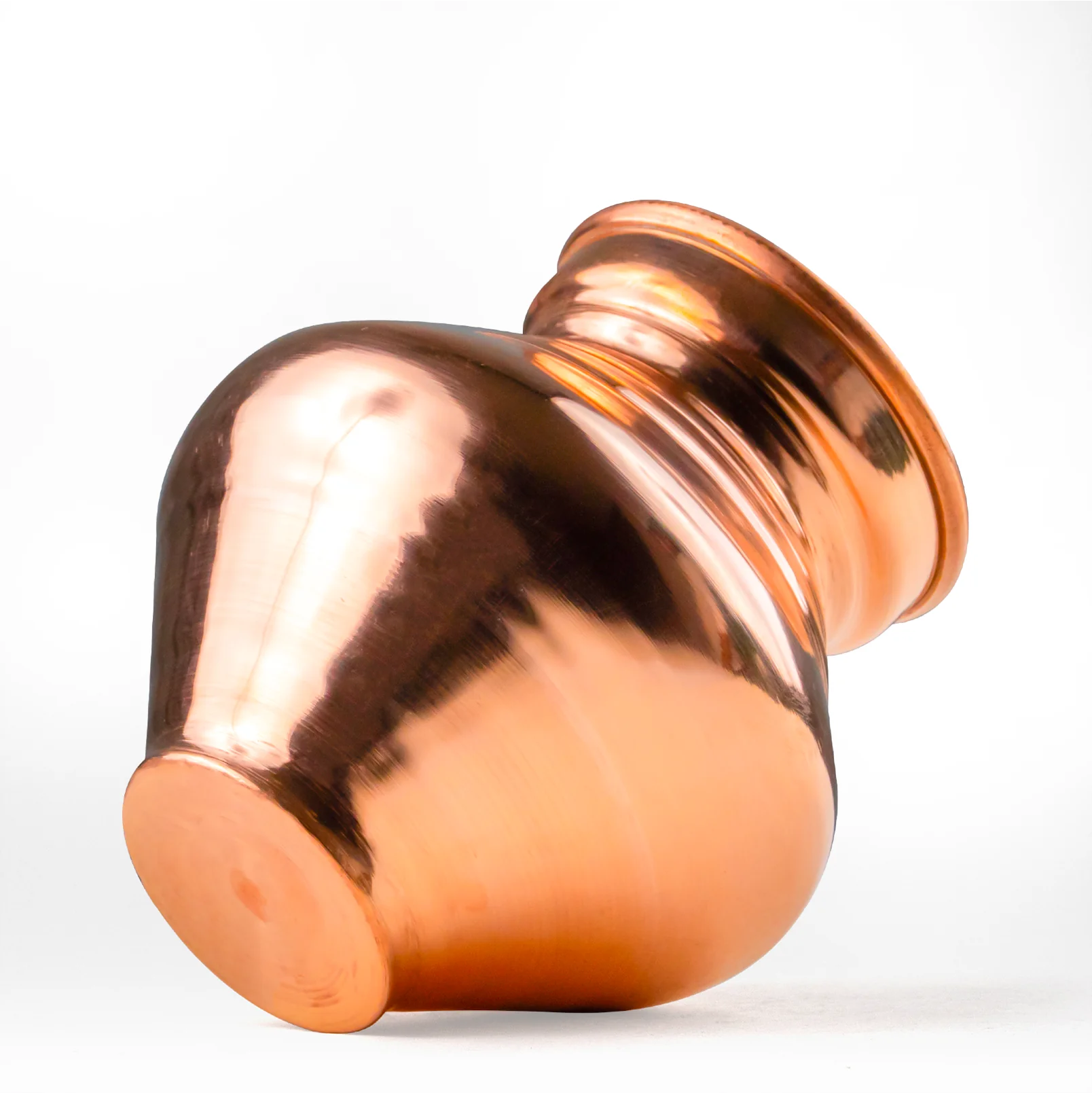 Health Smith Pure Copper Pooja Kalash - Strong & Heavy - Harmless & Lead-Free - Leak Proof