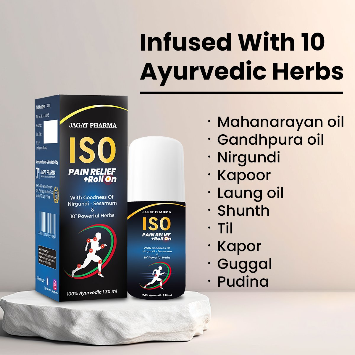 Jagat Pharma Osteo Balance + Roll-On: Strong Bones & Quick Relief Combo