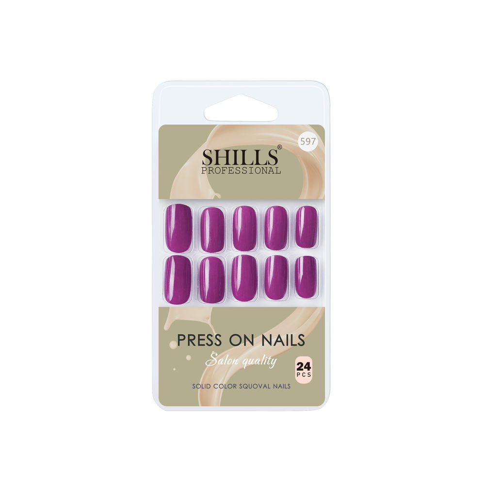 Shills Professional Reusable Press On Nails Square - SPN597