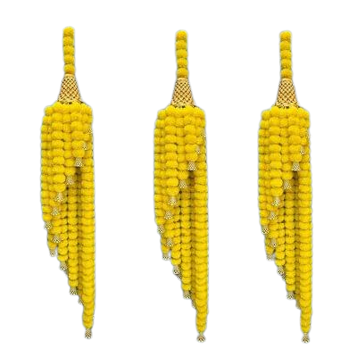 Merigold and Bell Jhoomar with long step garlands