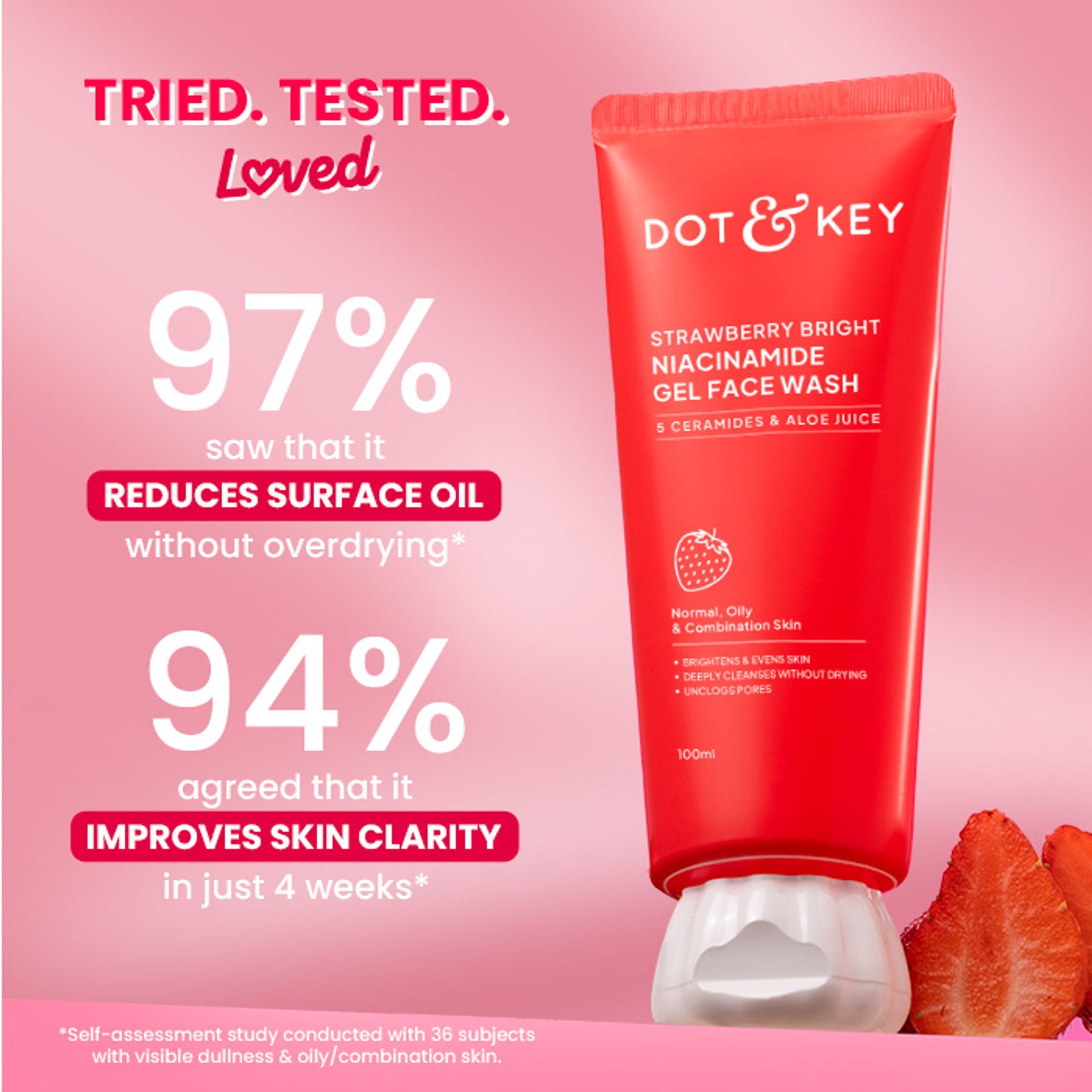 Dot & Key Strawberry Bright Niacinamide Gel Face Wash
