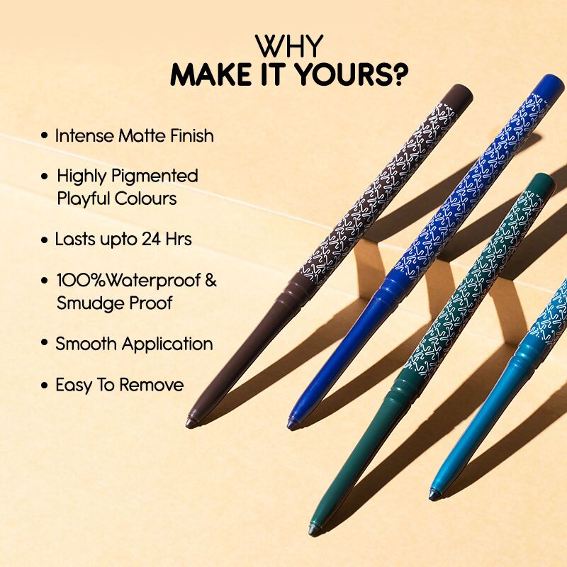 Kay Beauty By Katrina Kaif 24HR Coloured Matte Kajal - Blue