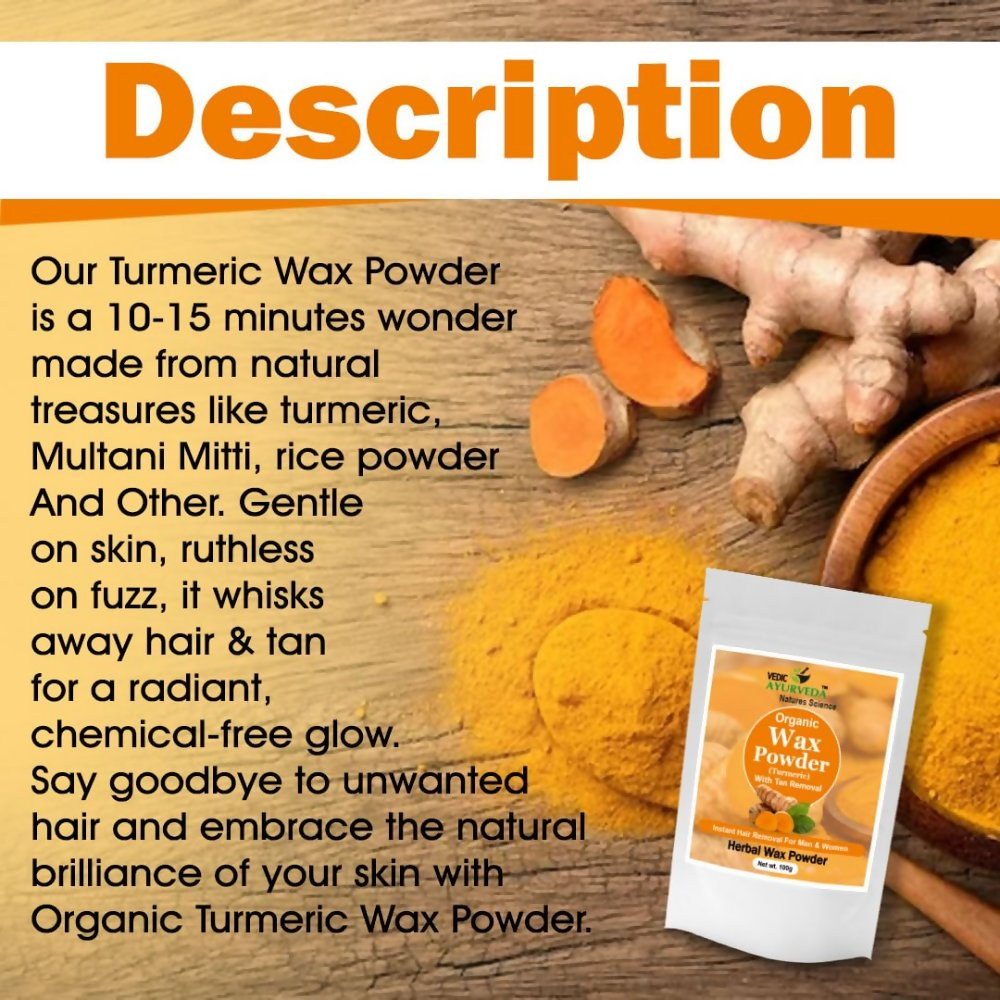 VedicAyurveda Herbal Wax Powder - Turmeric