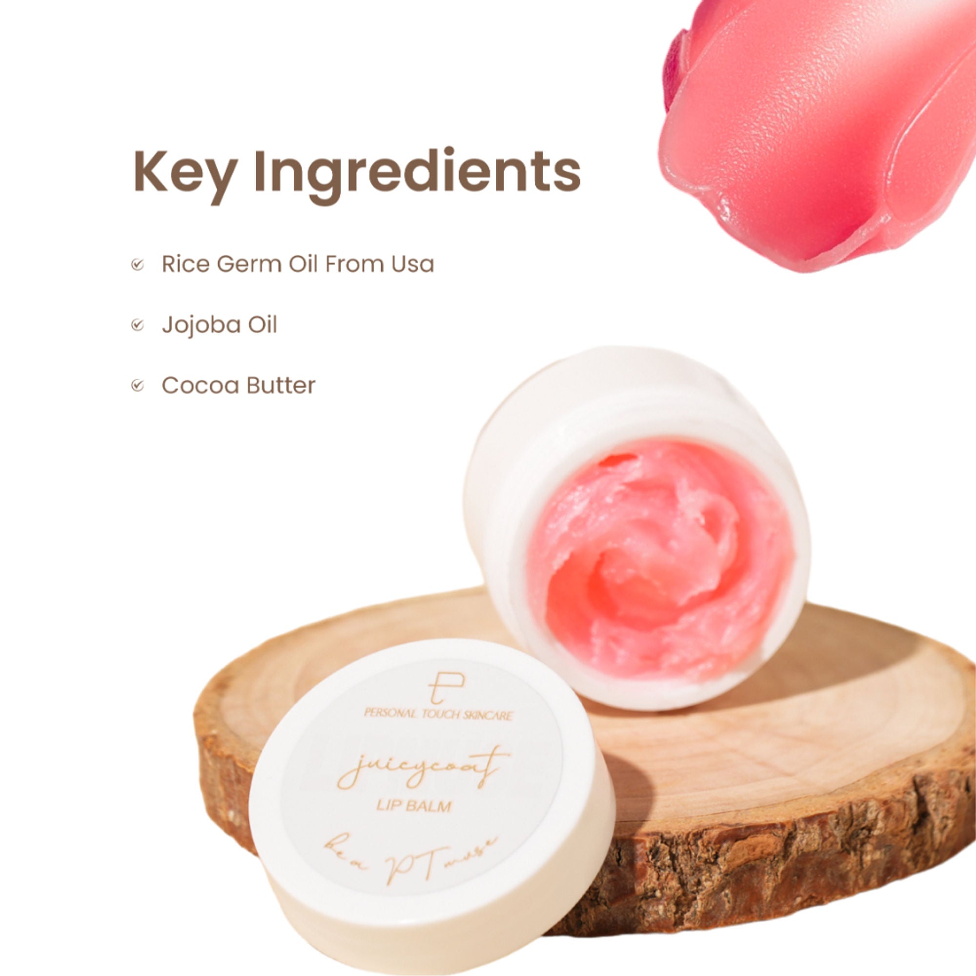 Personal Touch Skincare Juicycoat Lipbalm, USA Patented, India's 1st Squalene Lip Balm For Dark Dry Lips