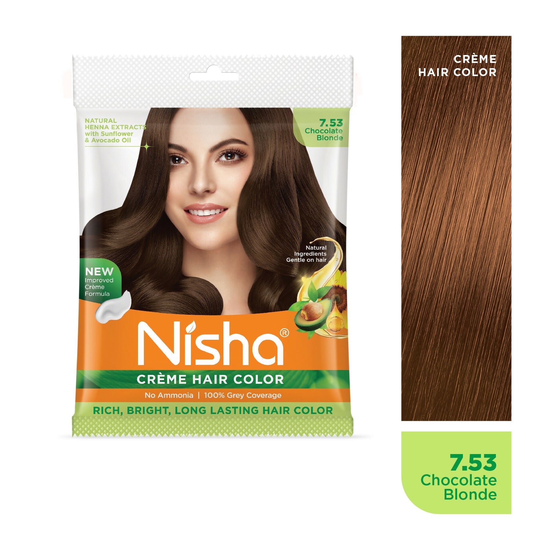 Nisha Creme Hair Color for Women - Chocolate-Blonde
