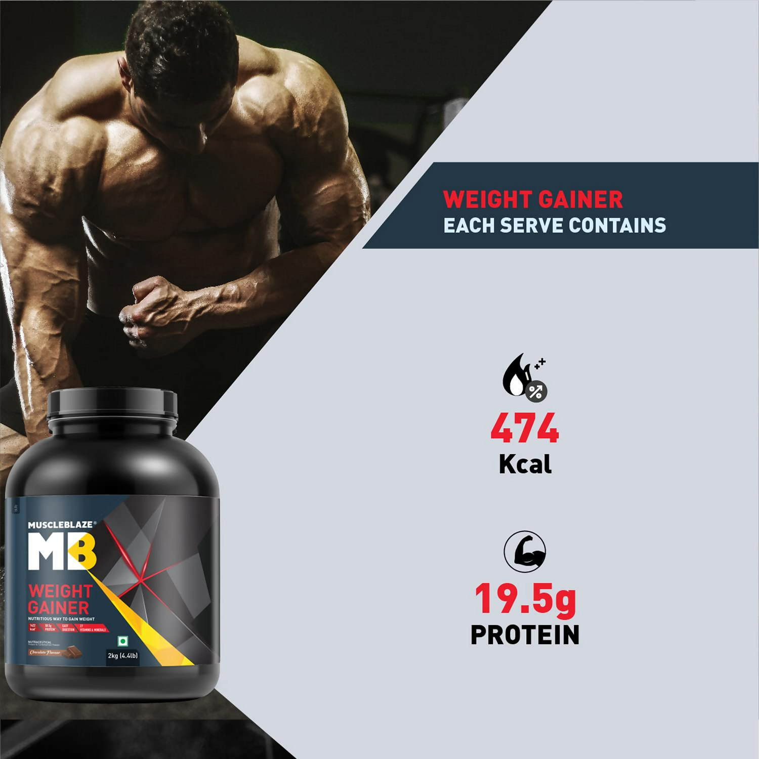 MuscleBlaze Weight Gainer With Added Digezyme Powder