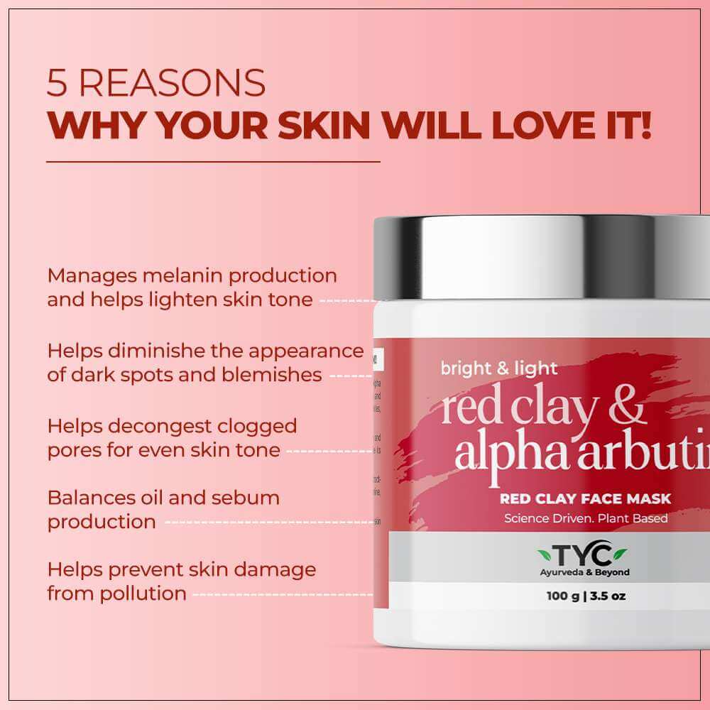TYC Red Clay Face Mask