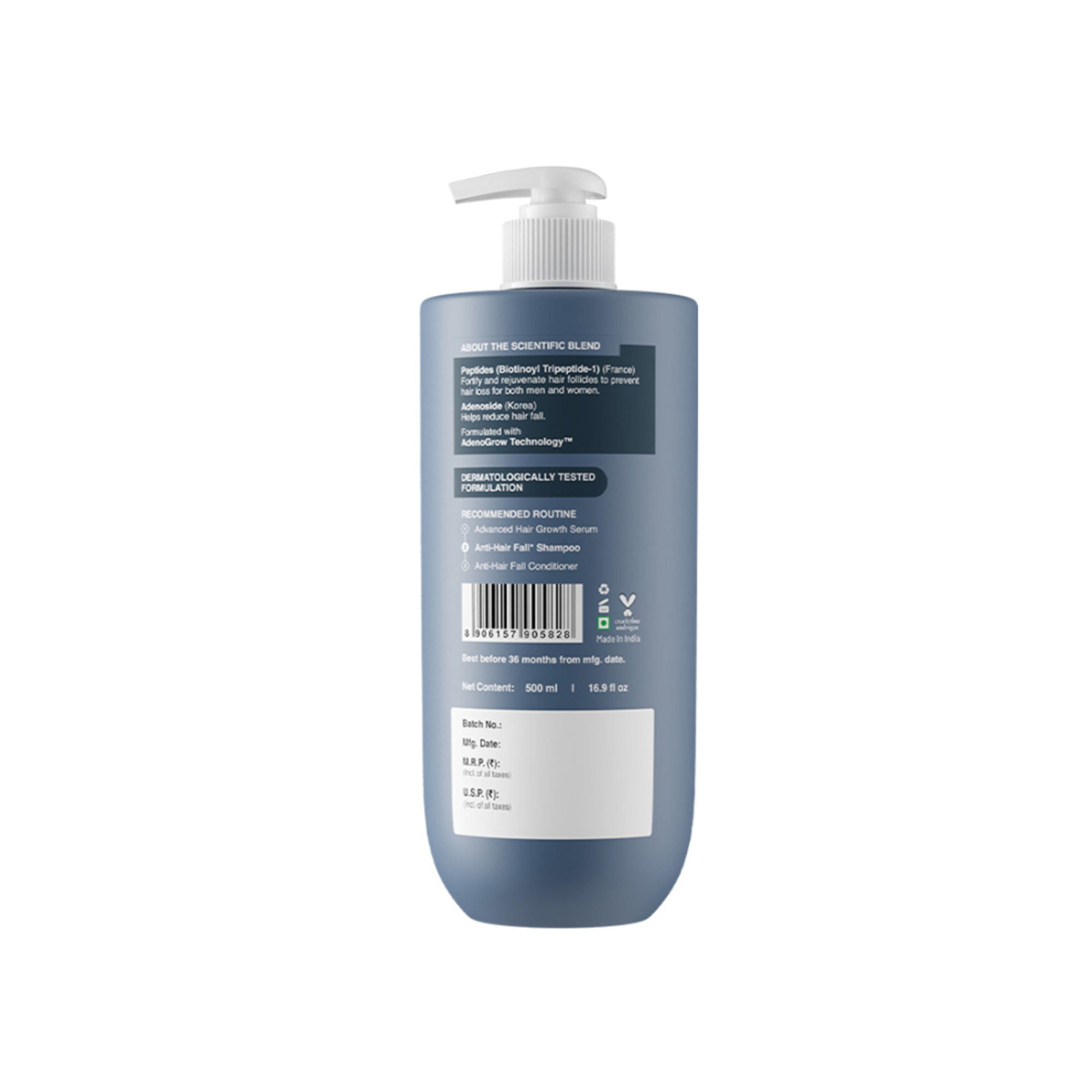 Bare Anatomy Anti-Hair Fall Shampoo 5X Hair Fall Control With Peptides