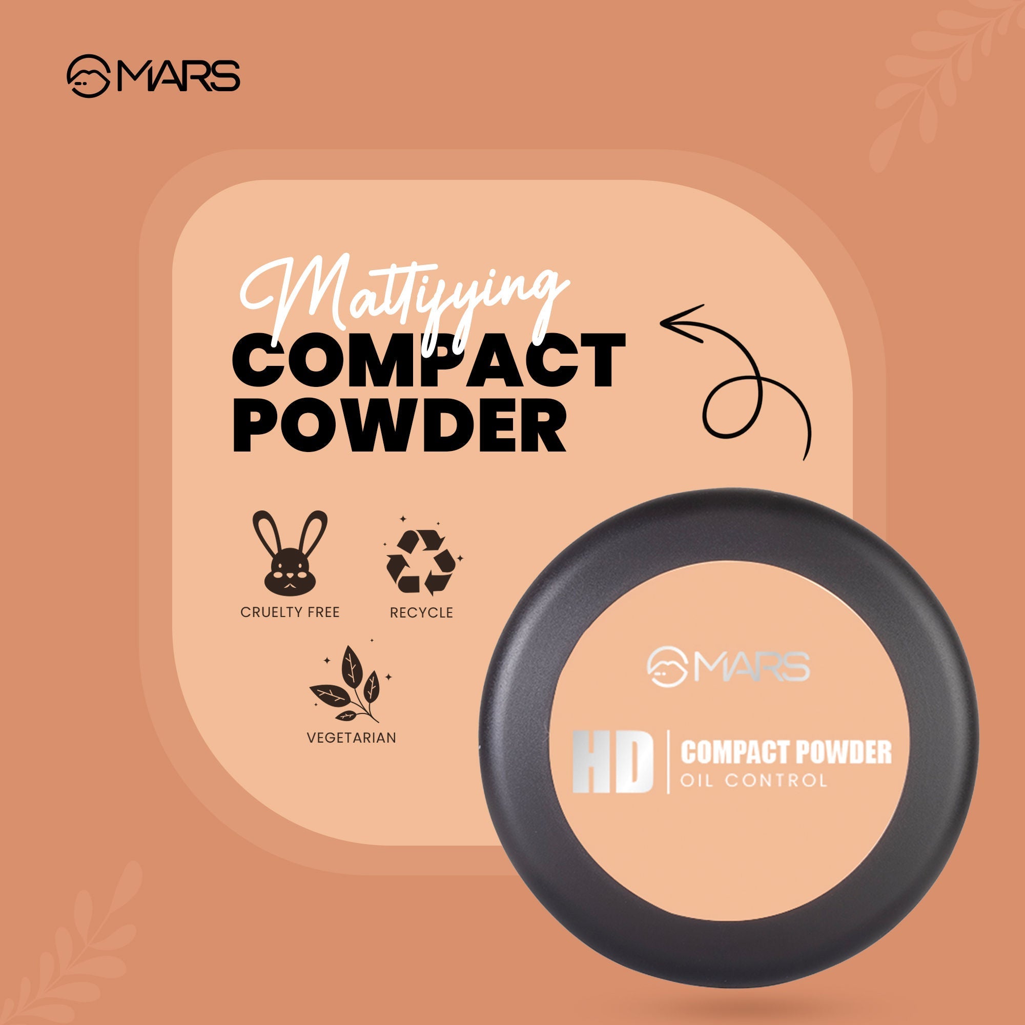 MARS Cosmetics HD Mattifying Compact Powder - 03-Butter Scotch