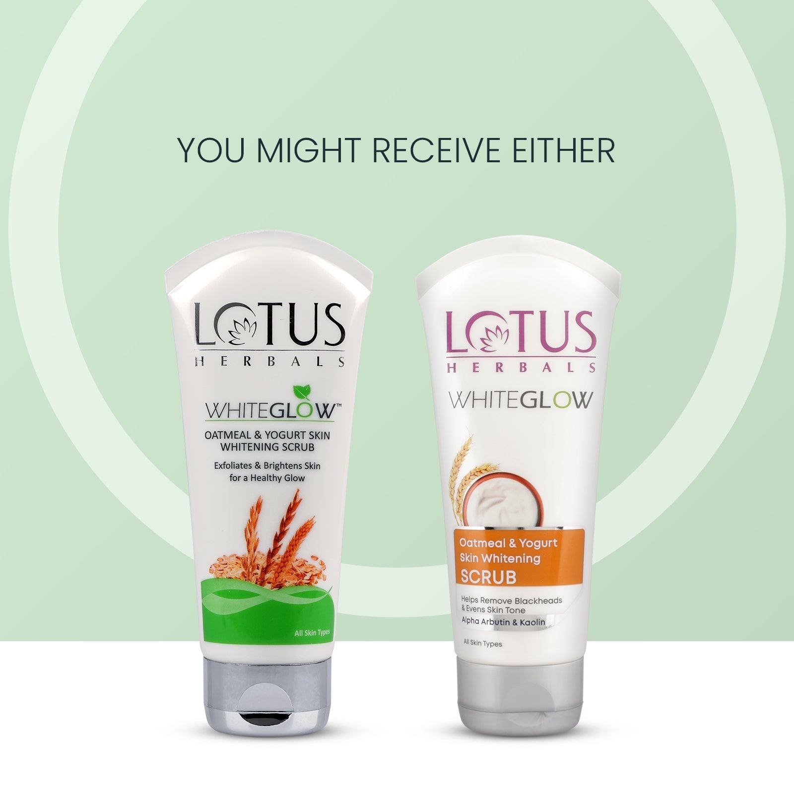 Lotus Herbals WhiteGlow Skin Brightening Oatmeal & Yogurt Gentle Exfoliator Scrub
