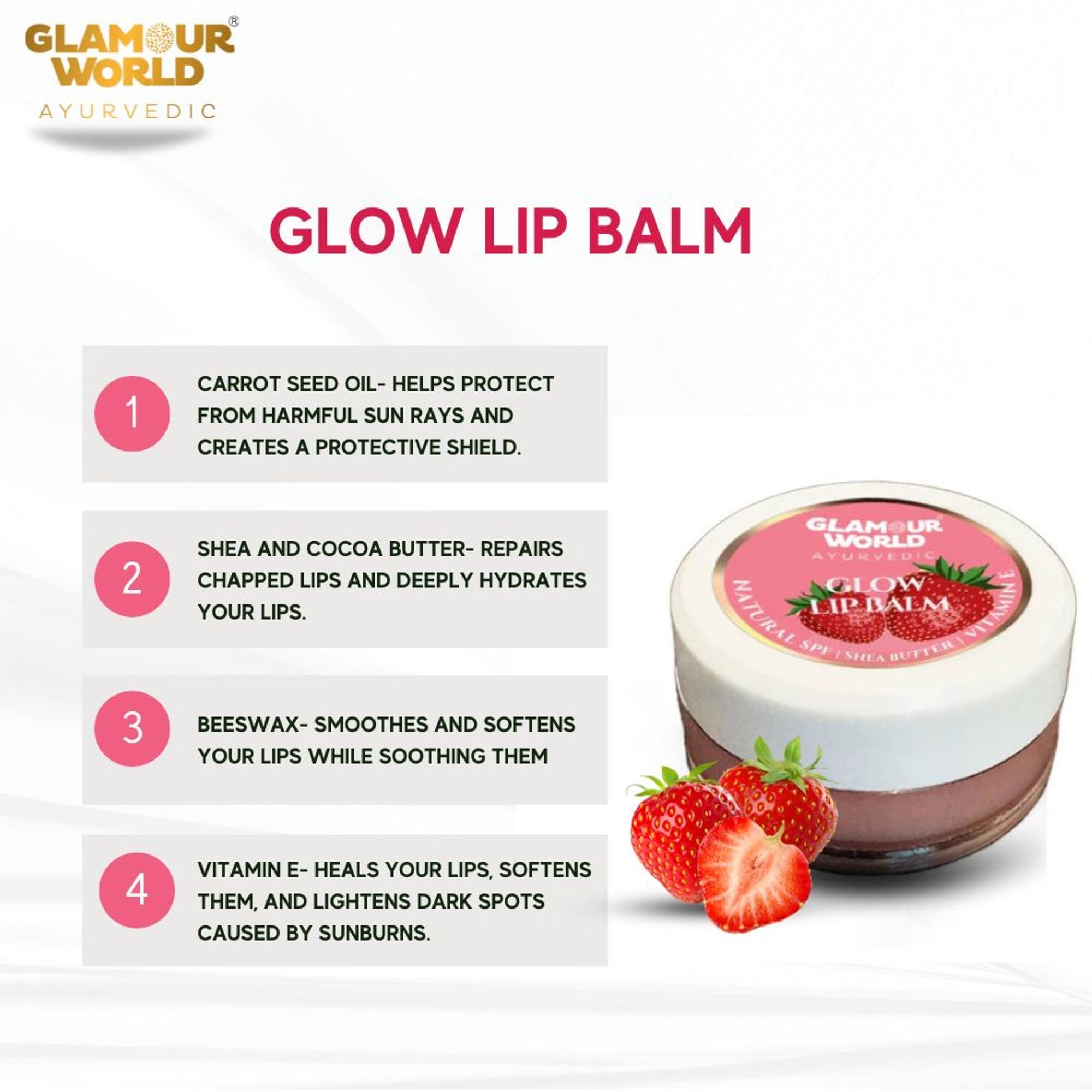 GLAMOUR WORLD AYURVEDIC Glow Lip Balm