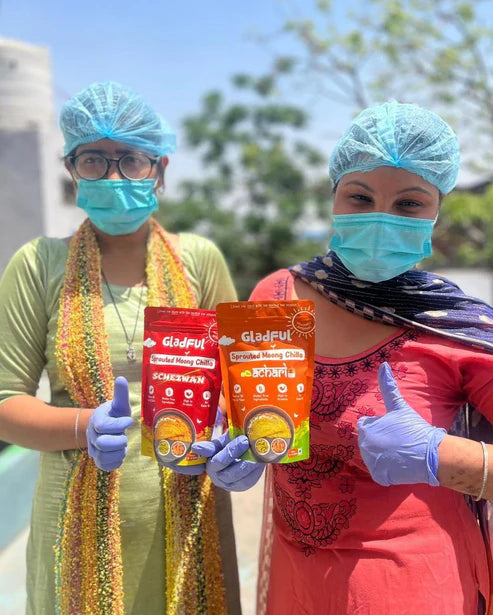 Gladful Achari Chilla and Schezwan Chilla Instant Mix - Pack of 2