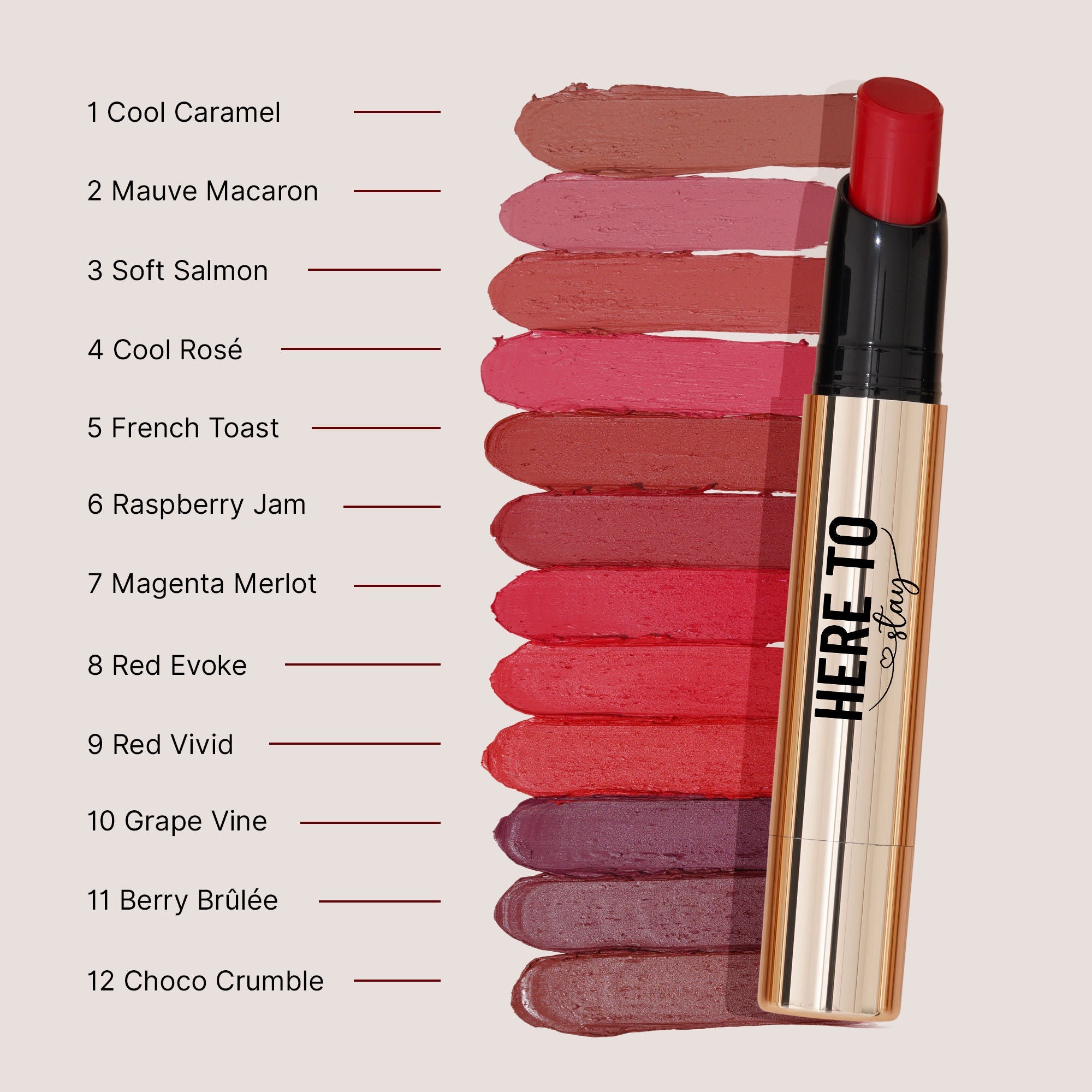 Swiss Beauty Select Here To Stay Lip Crayon Velvety-Matte Finish , 12-Hour Stay - 3 Soft Salmon