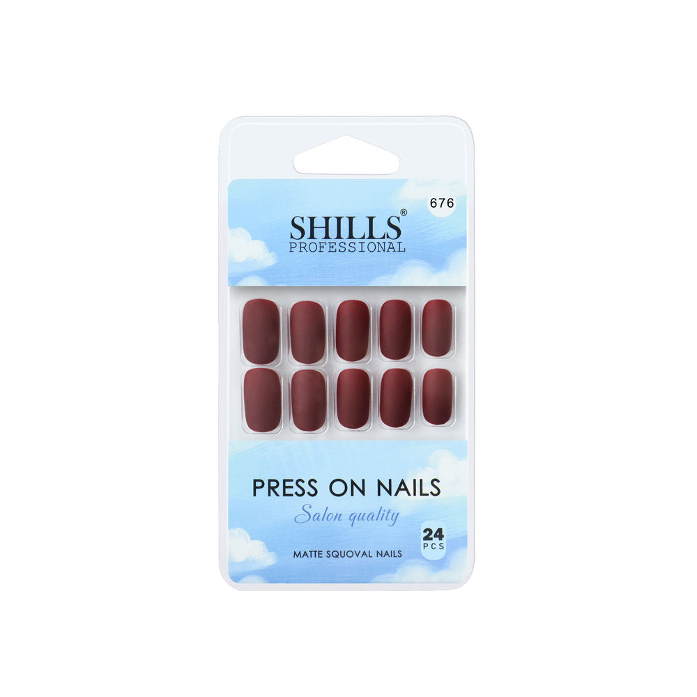 Shills Professional Reusable Press On Nails Square - SPN676