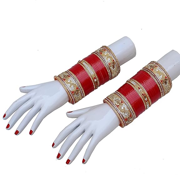 Tehzeeb Creation Bangle Set for Women (Red) THZ465