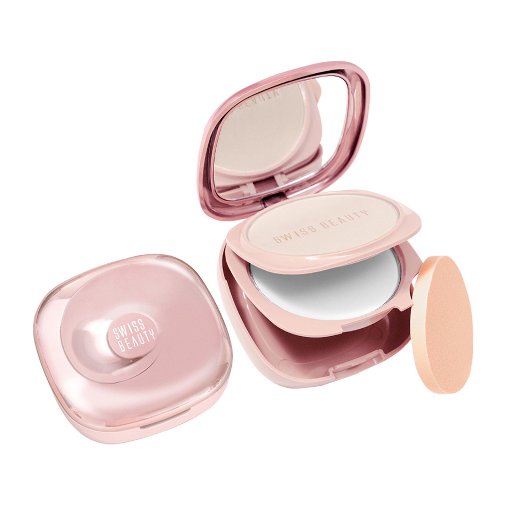 Swiss Beauty Matte & Set Duo Lightweight Compact Powder - 01 Ivory and Translucent