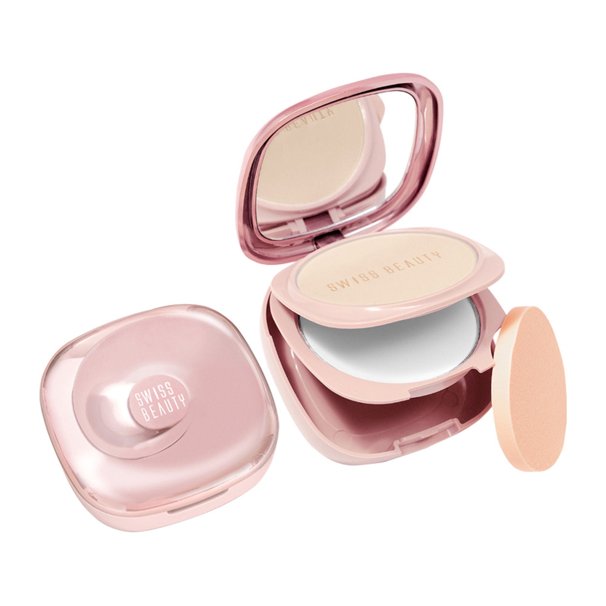 Swiss Beauty Matte & Set Duo Lightweight Compact Powder - 02 Beige and Translucent