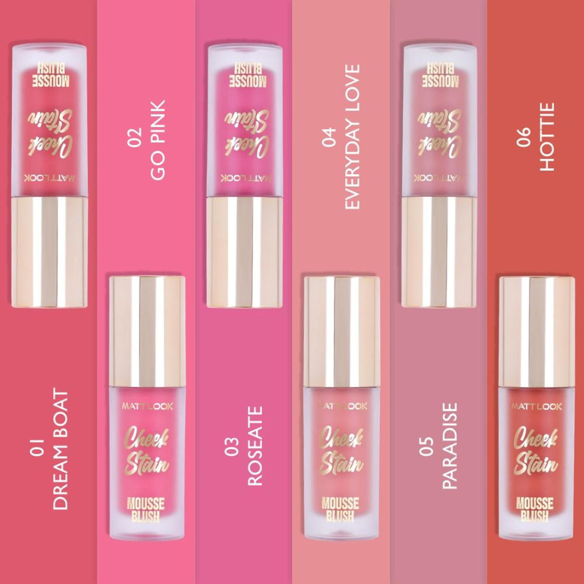 Matt Look Cheek Stain Mousse Blushs - 04 Everyday Love