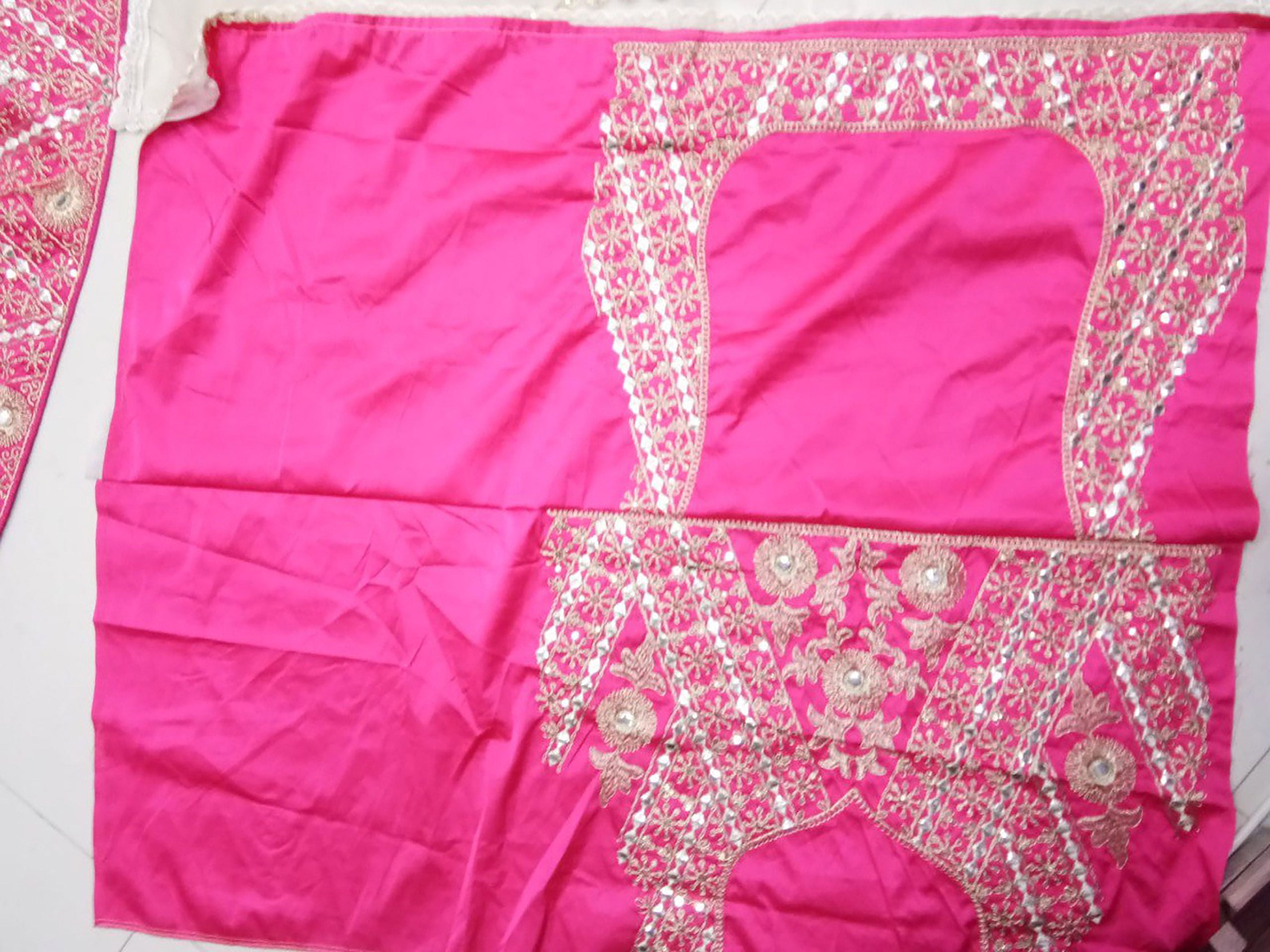 Aastha fashion off pink Lehenga Choli with devsena silk blouse fabric