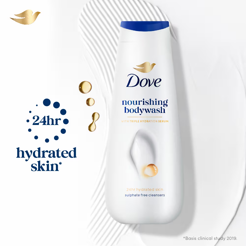 Dove 24 Hr Hydrated Skin Nourishing Body Wash For Soft Smooth Skin