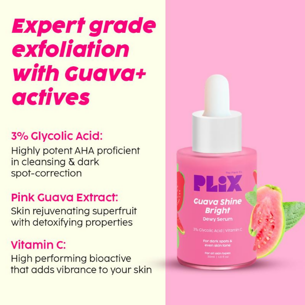 PLIX The Plant Fix Guava Glow With SPF 50+ Sunscreen & 3% Glycolic Acid Serum