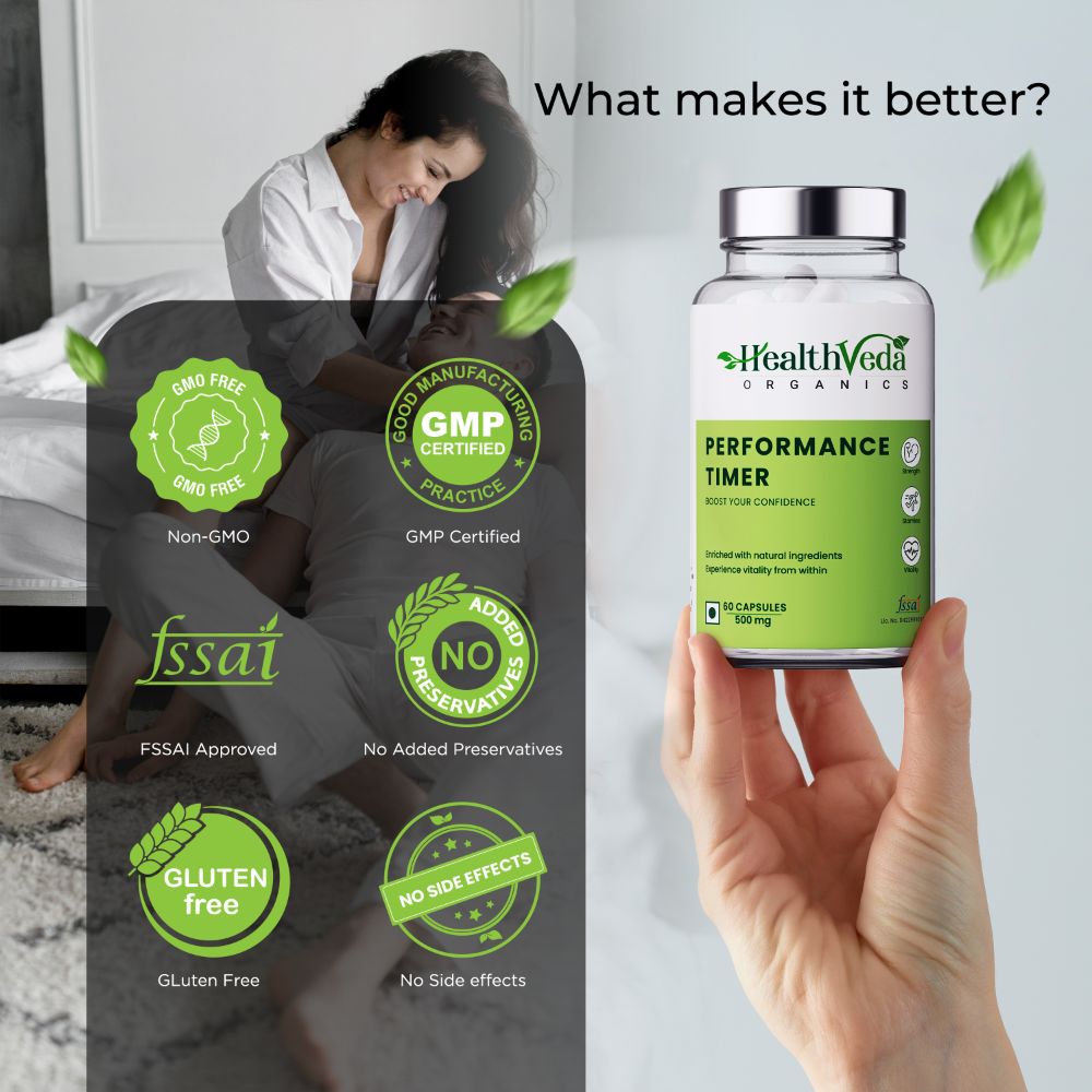 Health Veda Organics Performance Timer Veg Capsules For Men