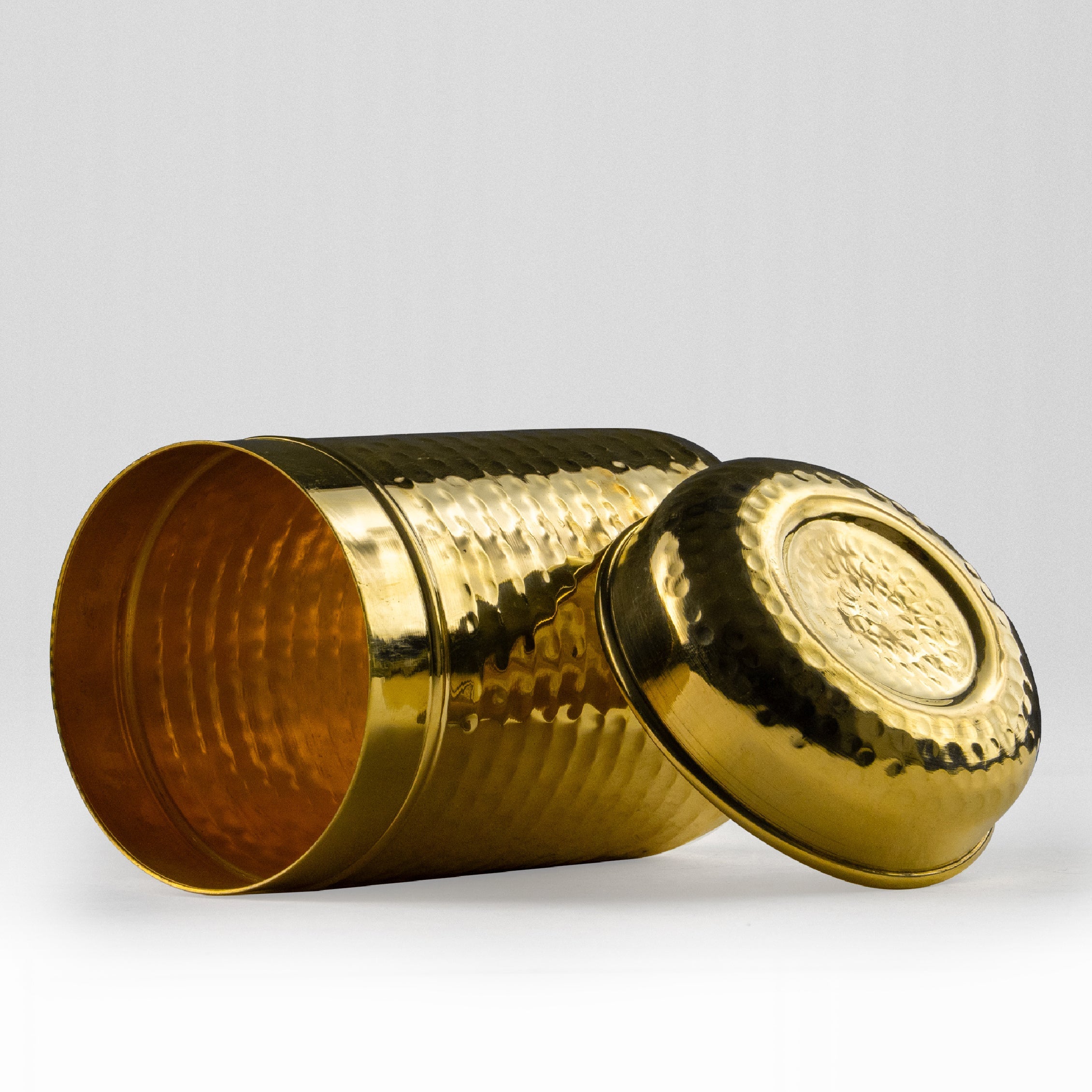 Health Smith Brass Dabba for Storage | Pure Brass Jar/Container | Multipurpose Dabba (Small)