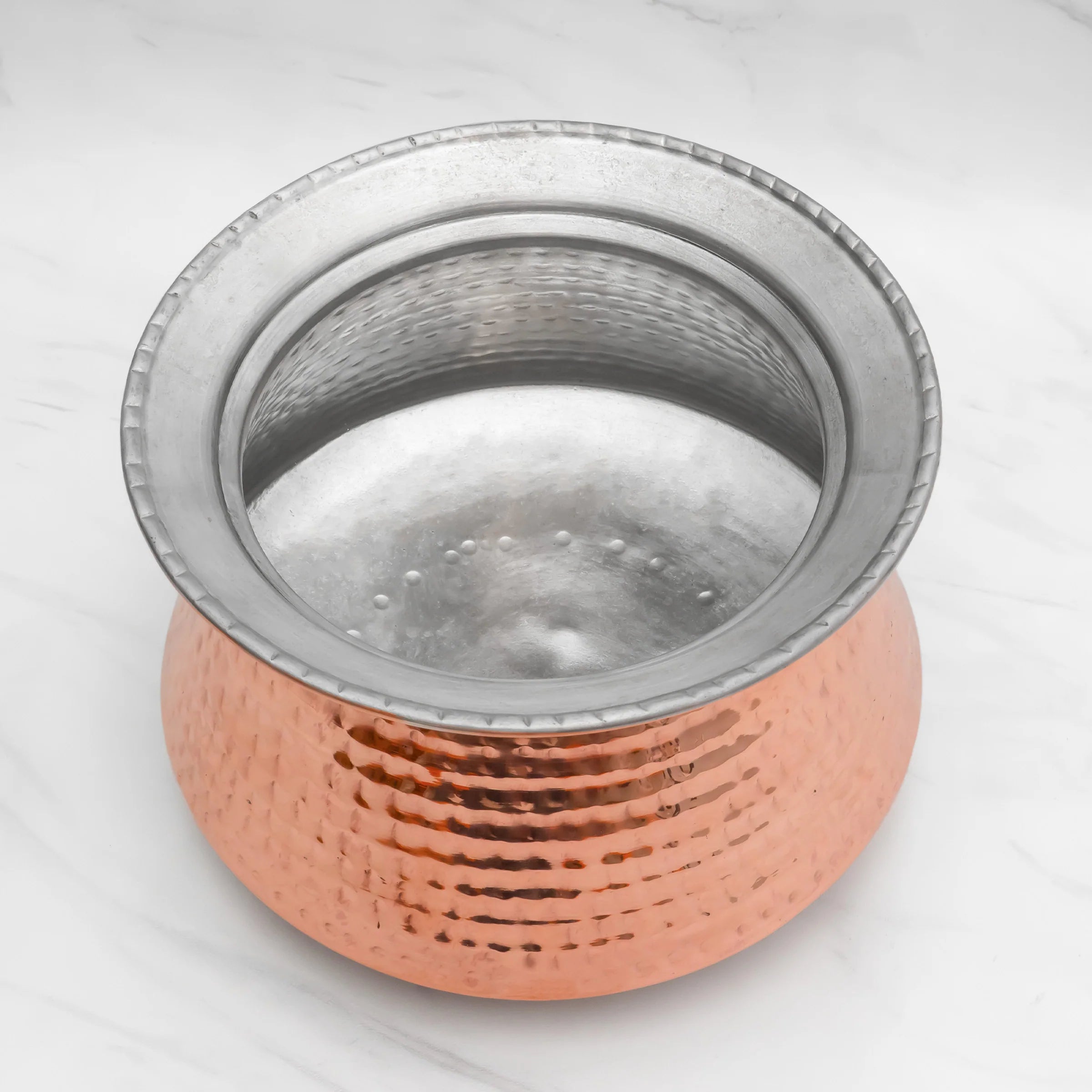 Health Smith Pure Copper Handi With Lid for Cooking – Tin Coated (Kalai)