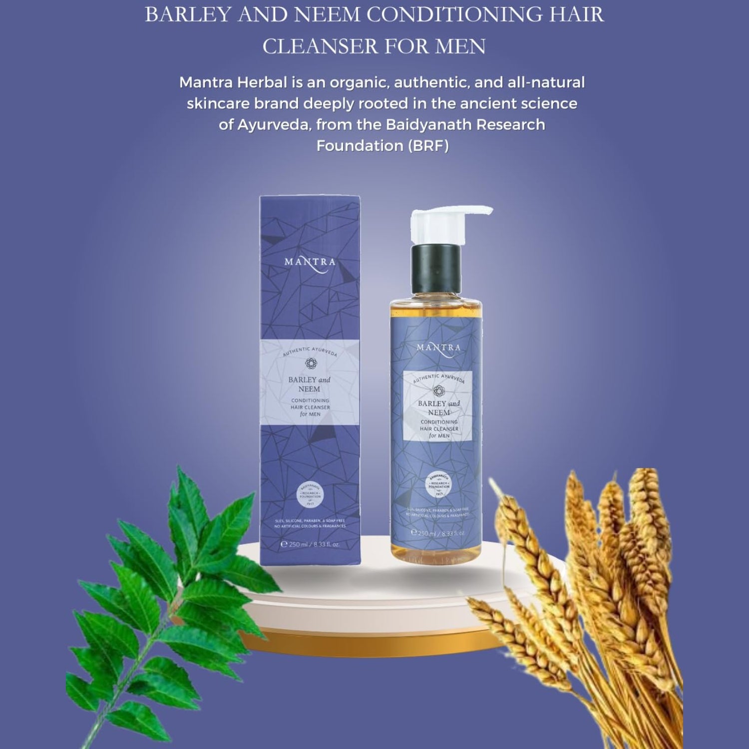 Barley And Neem Conditioning Hair Cleanser For Men - Image 2