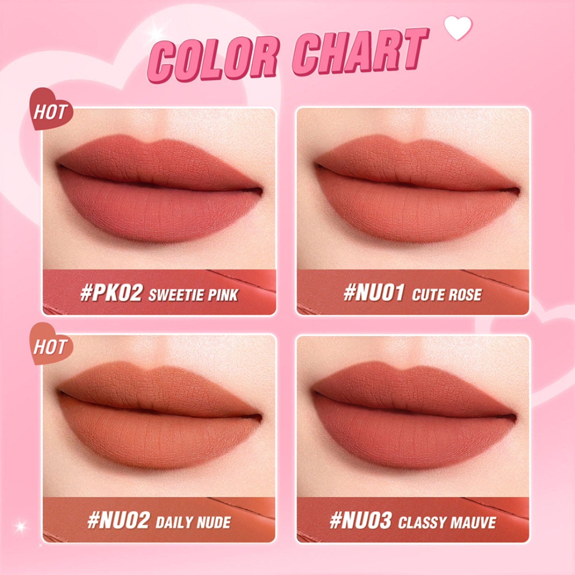 PINKFLASH Lasting Matte Lipstick - NU01 Cute Rose