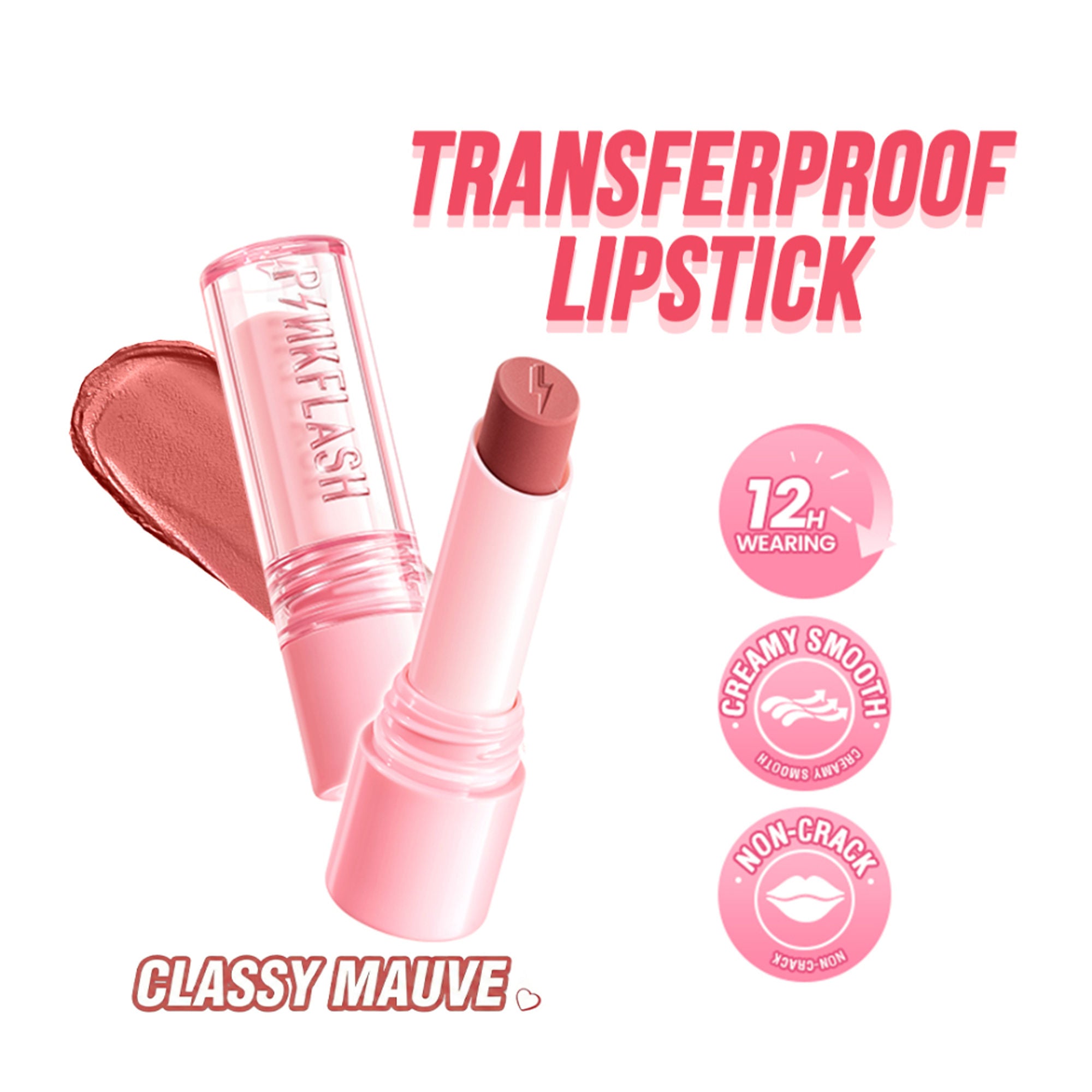 PINKFLASH Lasting Matte Lipstick - NU03 Classy Mauve