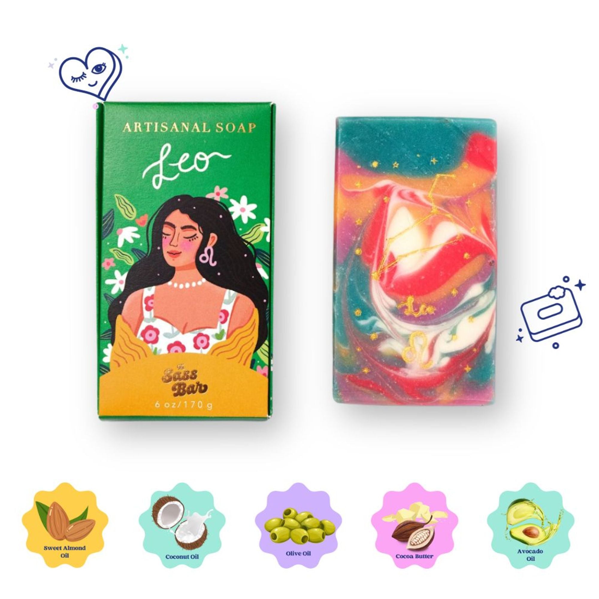 The Sass Bar Leo Star Sign Soap