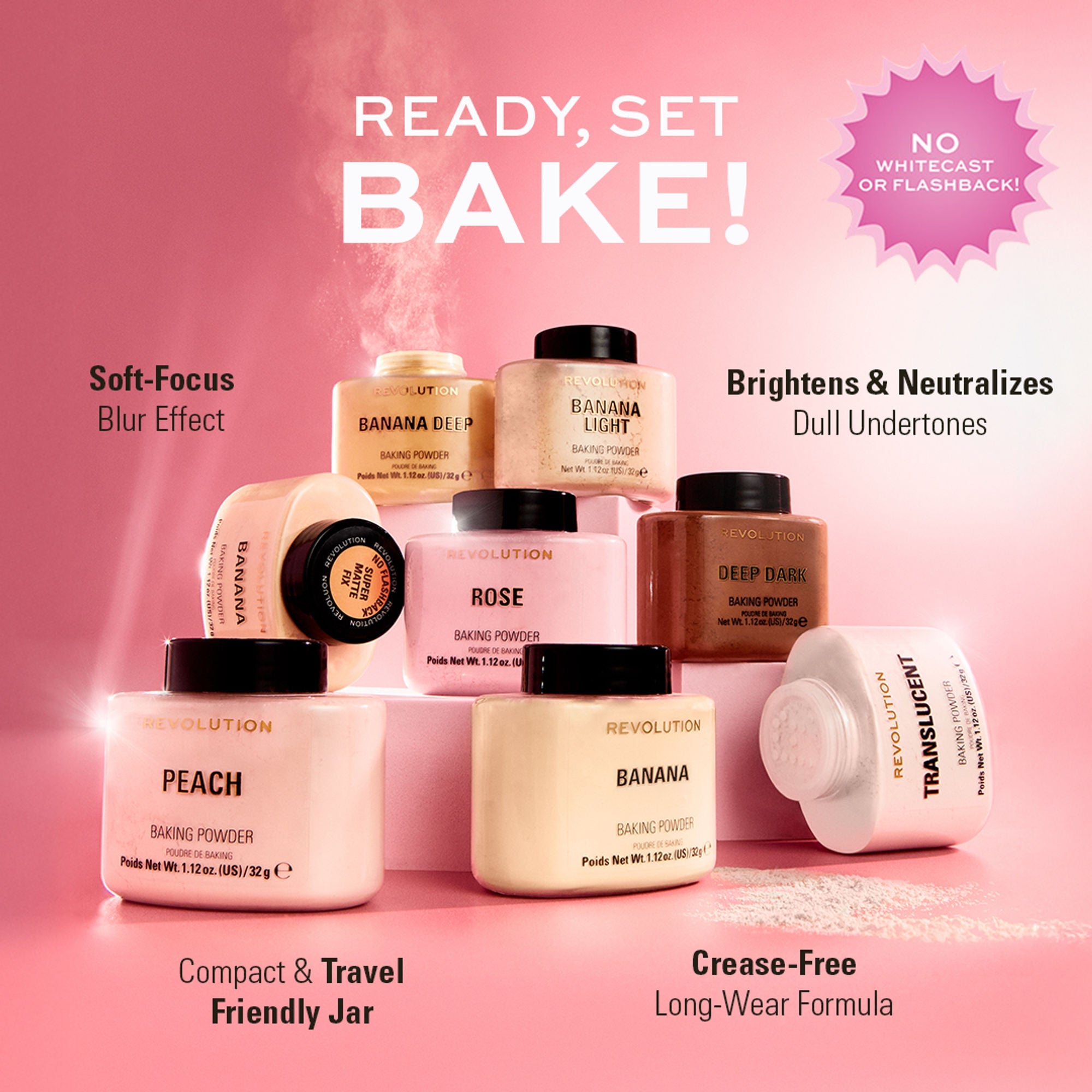 Makeup Revolution Loose Baking Powder - Translucent