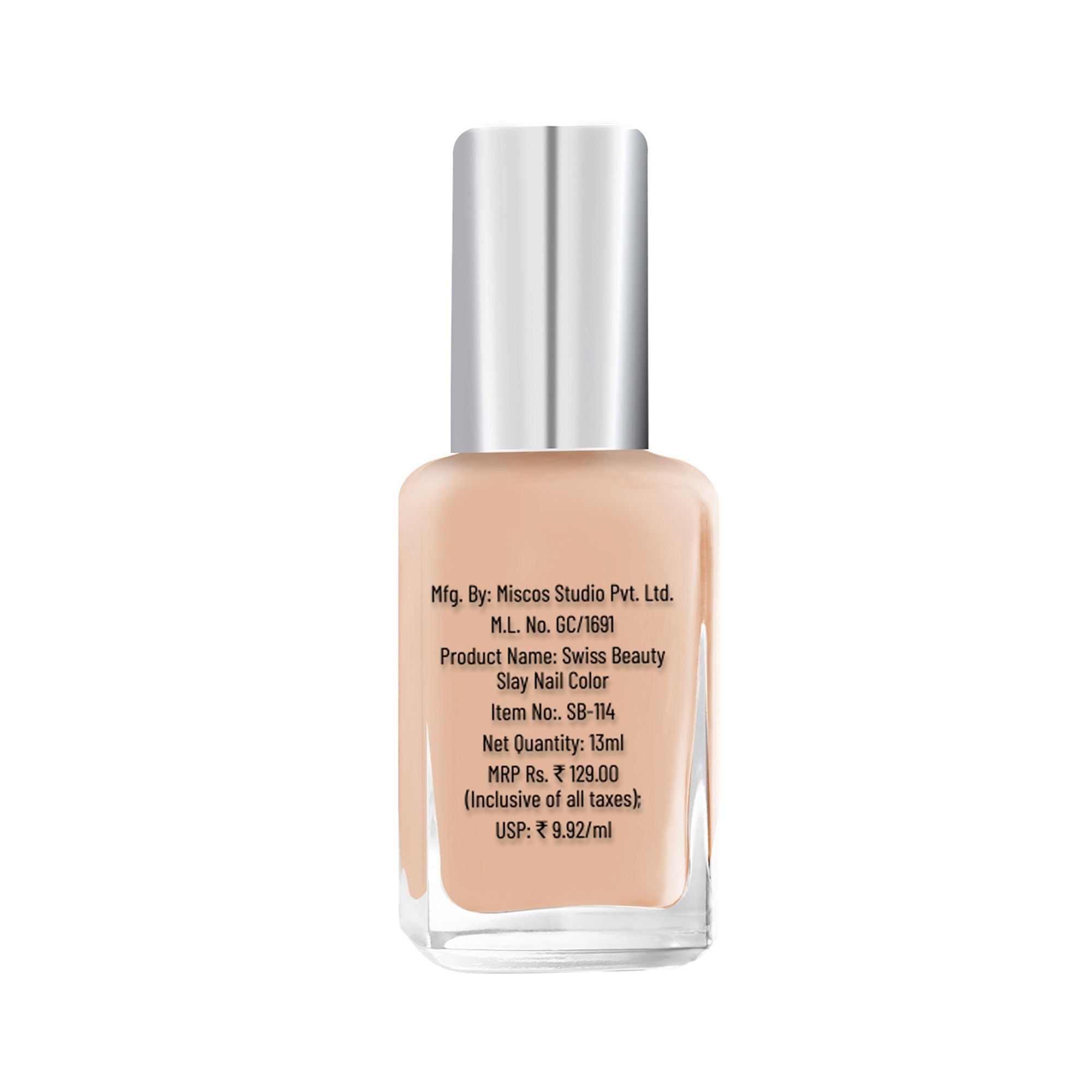 Swiss Beauty Slay Nail Color With Ultra Shine Formulation - 61 Ultra Cream