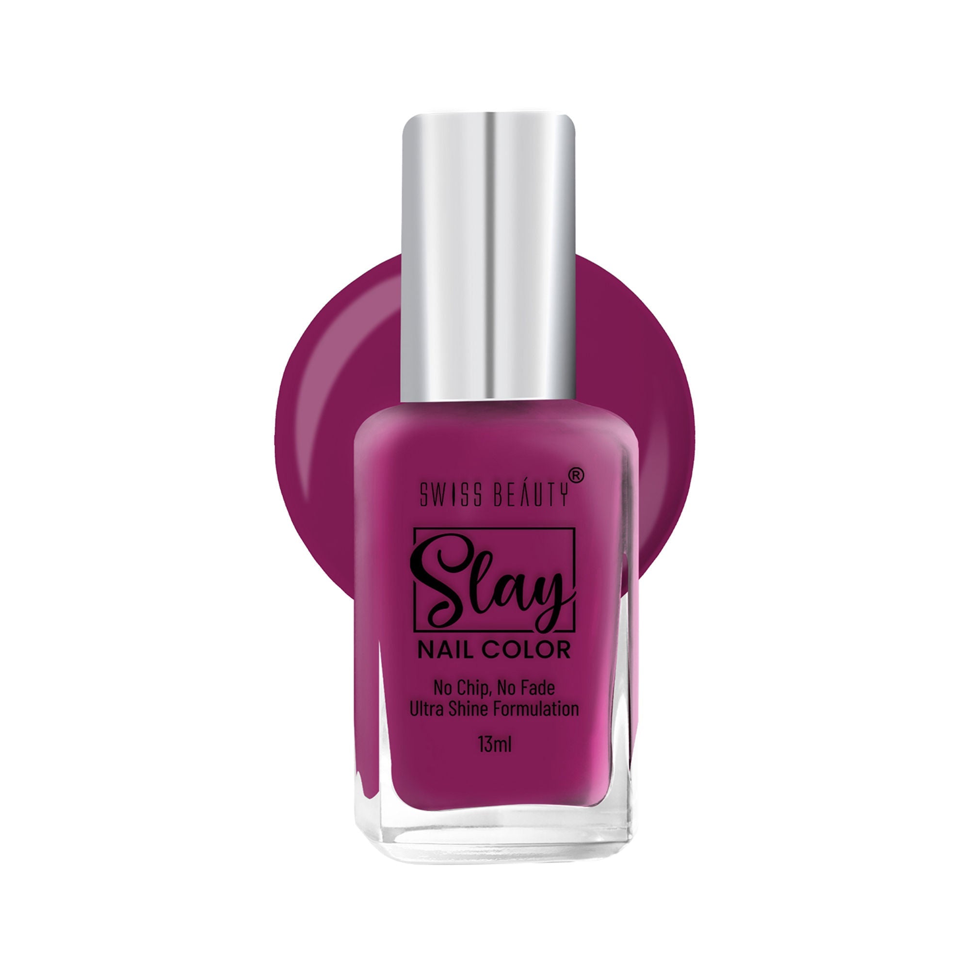 Swiss Beauty Slay Nail Color With Ultra Shine Formulation - 70 Violet