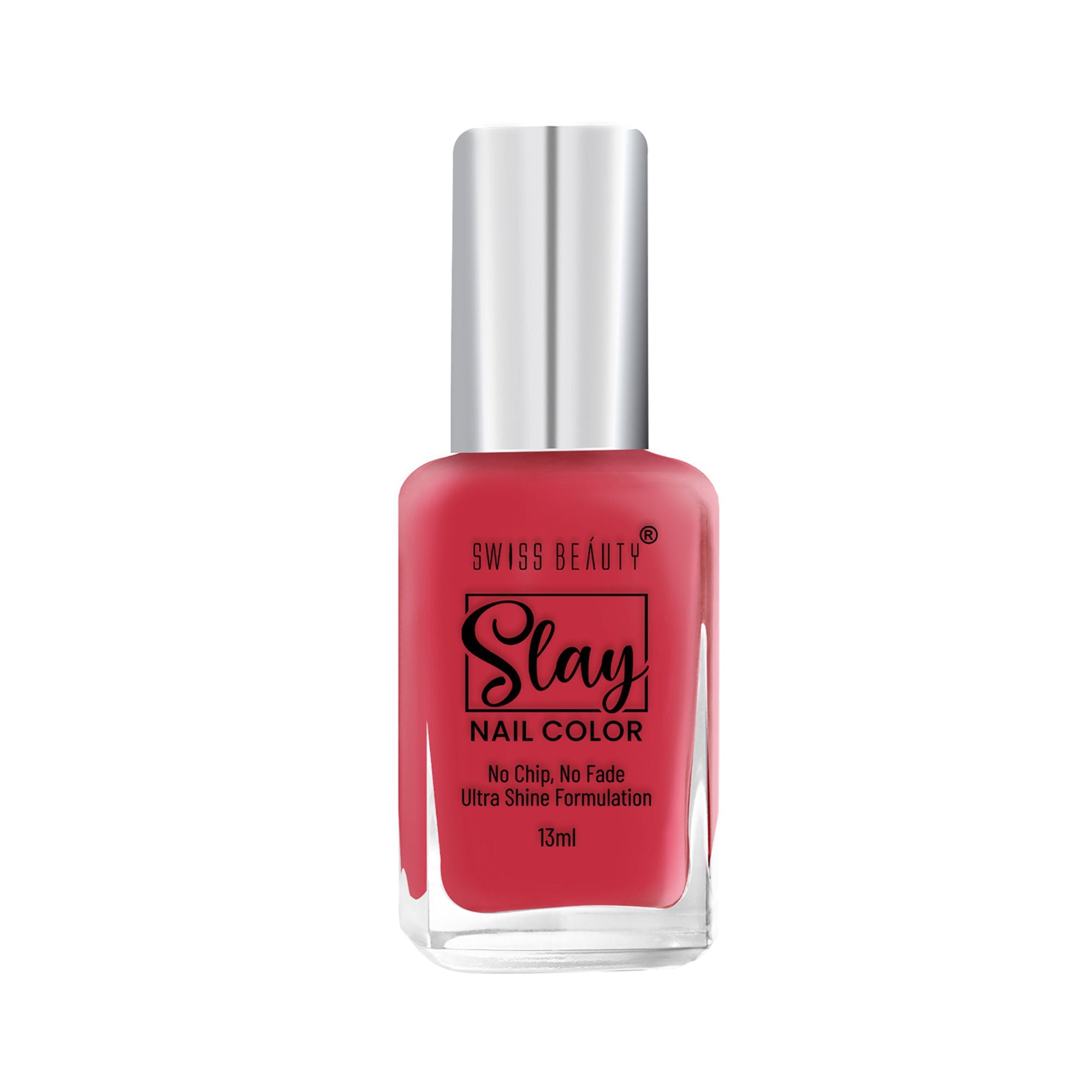 Swiss Beauty Slay Nail Color With Ultra Shine Formulation - 71 Cherry Pink