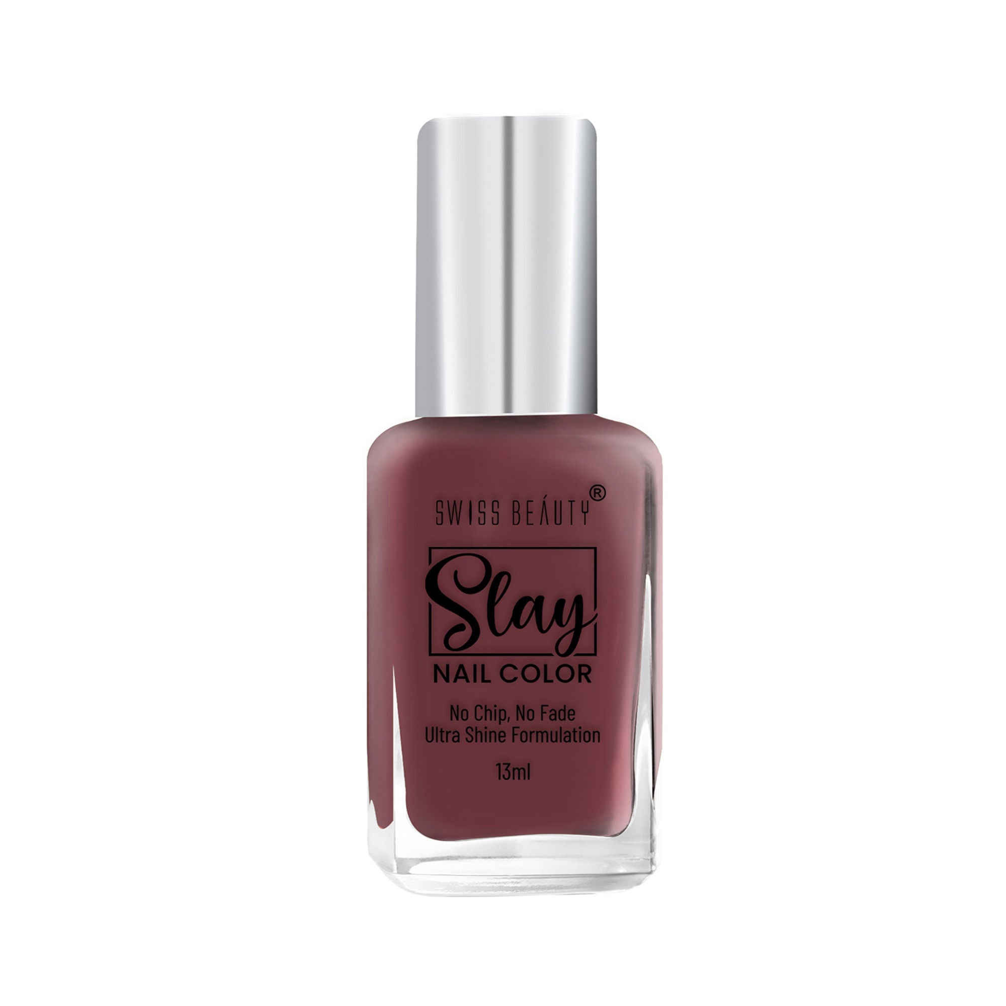 Swiss Beauty Slay Nail Color With Ultra Shine Formulation - 85 Burnt Brown